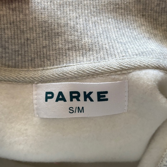 NWT Parke Classic Gray Embossed Mockneck Sweatshirt Size S/M - Picture 6 of 12